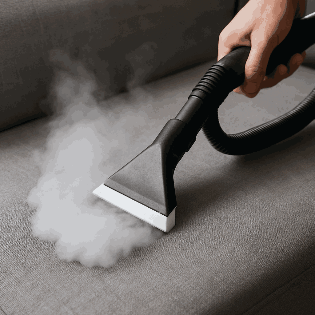 Pembersihan fabric menggunakan steam